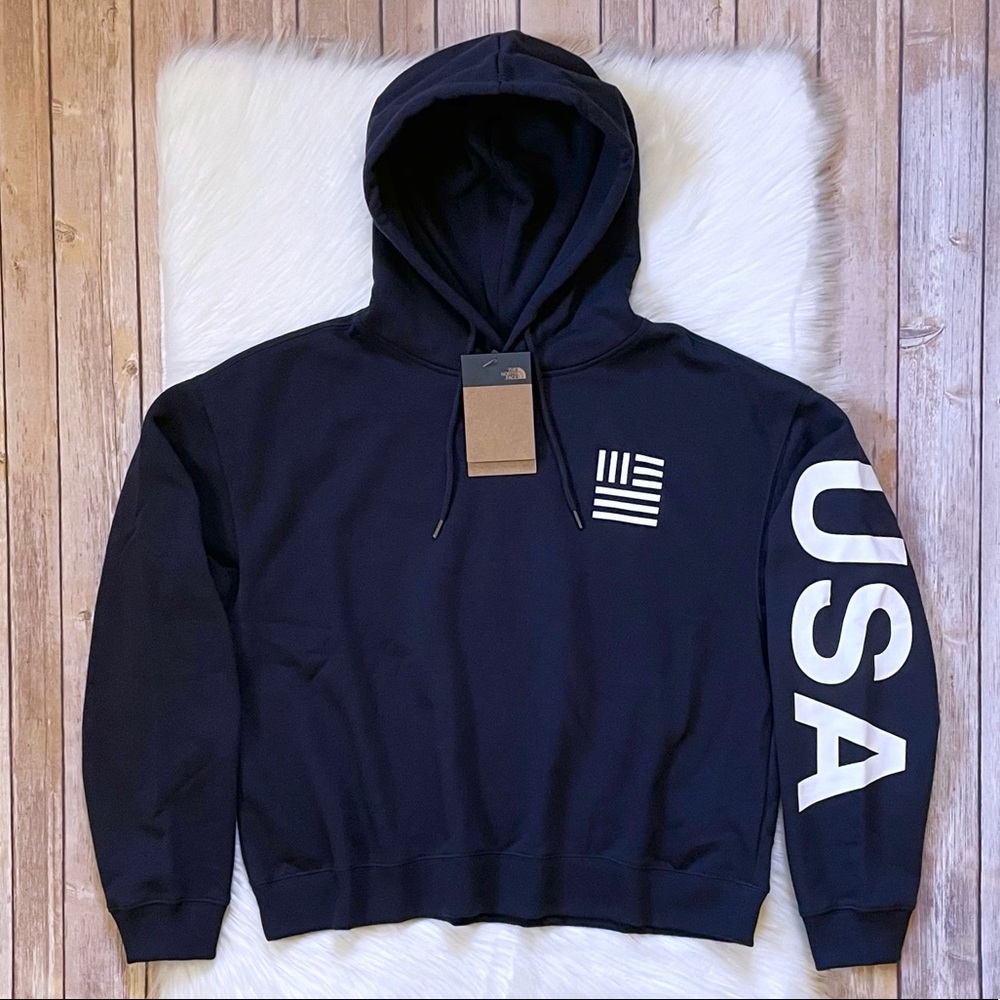 The North Face Women’s USA Cropped Pullover Hoodie 3 - Picture 1 of 7